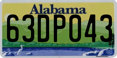 AL license plate 63DP043