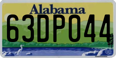 AL license plate 63DP044