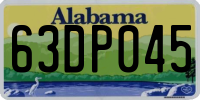 AL license plate 63DP045
