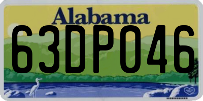 AL license plate 63DP046