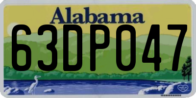 AL license plate 63DP047