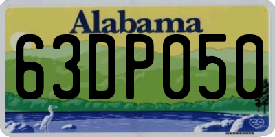 AL license plate 63DP050