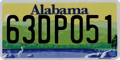 AL license plate 63DP051