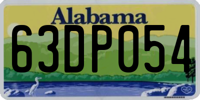 AL license plate 63DP054