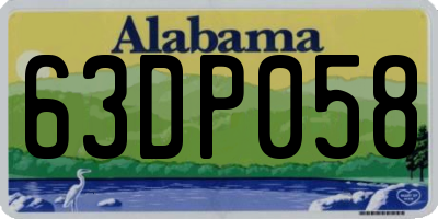 AL license plate 63DP058