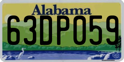 AL license plate 63DP059