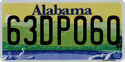 AL license plate 63DP060