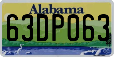 AL license plate 63DP063