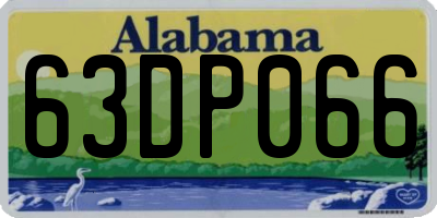 AL license plate 63DP066