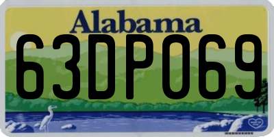 AL license plate 63DP069