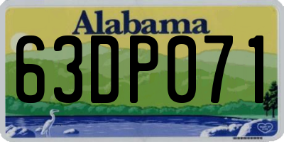 AL license plate 63DP071