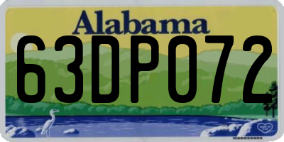 AL license plate 63DP072
