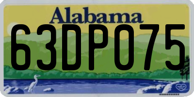 AL license plate 63DP075
