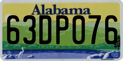 AL license plate 63DP076