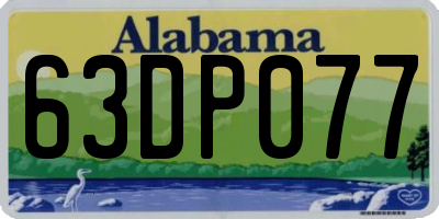 AL license plate 63DP077