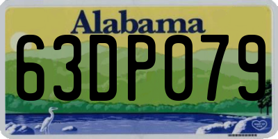 AL license plate 63DP079