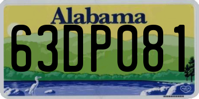 AL license plate 63DP081