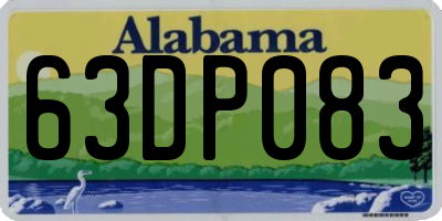 AL license plate 63DP083