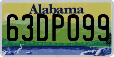 AL license plate 63DP099