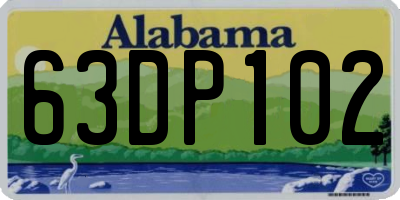 AL license plate 63DP102