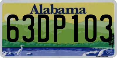 AL license plate 63DP103