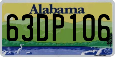AL license plate 63DP106
