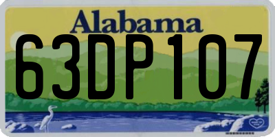 AL license plate 63DP107