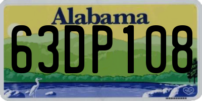AL license plate 63DP108