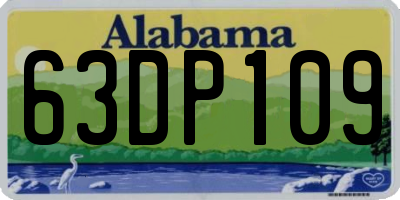 AL license plate 63DP109