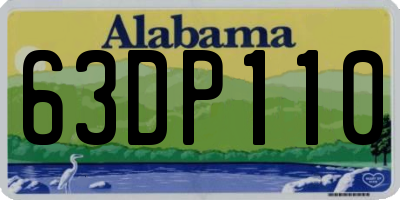 AL license plate 63DP110
