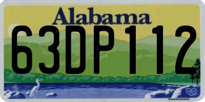 AL license plate 63DP112