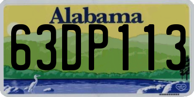 AL license plate 63DP113