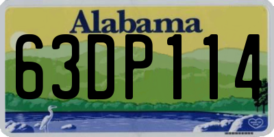 AL license plate 63DP114