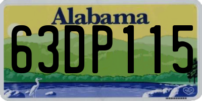 AL license plate 63DP115