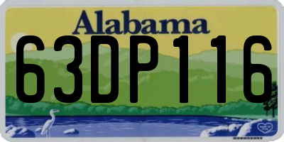 AL license plate 63DP116