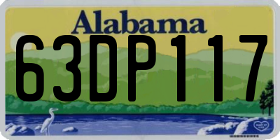 AL license plate 63DP117