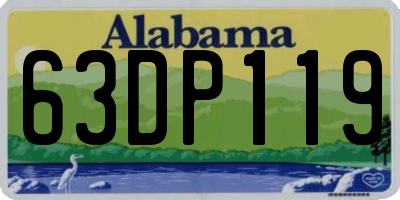 AL license plate 63DP119