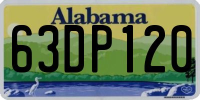 AL license plate 63DP120
