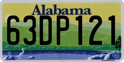 AL license plate 63DP121