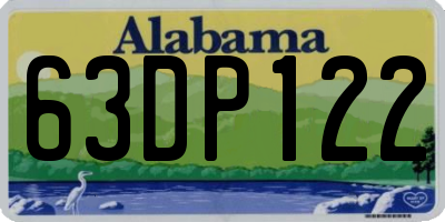 AL license plate 63DP122