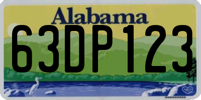 AL license plate 63DP123