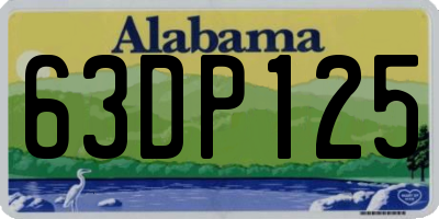 AL license plate 63DP125