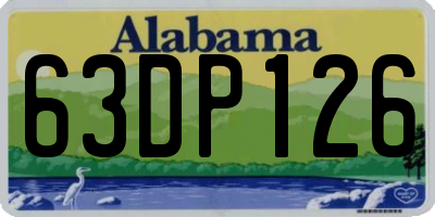 AL license plate 63DP126