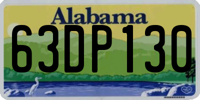 AL license plate 63DP130