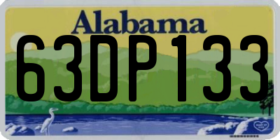 AL license plate 63DP133