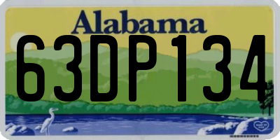 AL license plate 63DP134