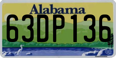 AL license plate 63DP136
