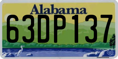 AL license plate 63DP137