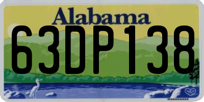 AL license plate 63DP138