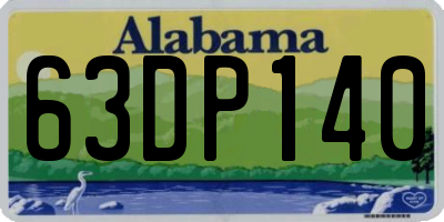 AL license plate 63DP140